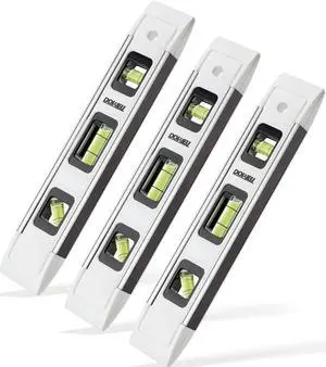 Magnetic Torpedo Level Mini Bubble Level Box Spirit Level Alloy Frame 180/90/45 Degree 9-Inch (3, White) Magnetic Torpedo Level Mini Bubble Level Box Spirit Level Alloy Frame 180/90/45 Degree 9-Inch (3, White)
