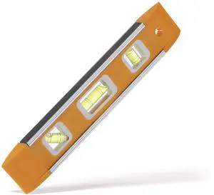 9 Inch Magnetic Torpedo Level with 3 Bubbles (Horizontal, Vertical, 45°) - Shock-Resistant ABS Frame, Heavy-Duty Magnetic Base, Bright Orange for Construction, Woodworking 9 Inch Magnetic Torpedo Level with 3 Bubbles (Horizontal, Vertical, 45°) - Shock-Resistant ABS Frame, Heavy-Duty Magnetic Base, Bright Orange for Construction, Woodworking