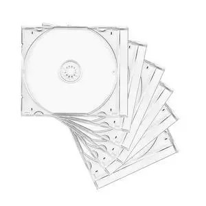 6 PCS Standard Single Clear CD Jewel Case, 10 mm Plastic Single DVD Disc Storage Box with Assembled Tray, Standard CD Cover Protection Replacement for Most Vehicles (Transparent) 6 PCS Standard Single Clear CD Jewel Case, 10 mm Plastic Single DVD Disc Storage Box with Assembled Tray, Standard CD Cover Protection Replacement for Most Vehicles (Transparent)