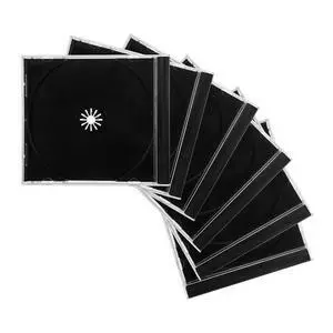 6 PCS Standard Single Clear CD Jewel Case, 10 mm Slim Plastic Disc Storage Case with Assembled Tray, Square-Shaped Single Disc Capacity CD Cover DVD Protection Replacement (Black) 6 PCS Standard Single Clear CD Jewel Case, 10 mm Slim Plastic Disc Storage Case with Assembled Tray, Square-Shaped Single Disc Capacity CD Cover DVD Protection Replacement (Black)