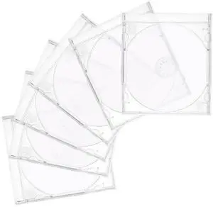 Car Single Clear CD Jewel Case, 6PCS 10 mm Standard Thickness CD Storage Box with Assembled Removable Tray, Automotive DVD Discs Protective Covers, Universal for Vehicles (Transparent) Car Single Clear CD Jewel Case, 6PCS 10 mm Standard Thickness CD Storage Box with Assembled Removable Tray, Automotive DVD Discs Protective Covers, Universal for Vehicles (Transparent)