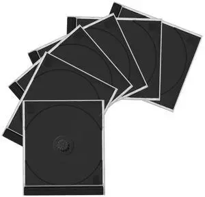 6PCS Car Standard Single Clear CD Jewel Case, Plastic Discs Storage Jewel Case for Protection Replacement, CD DVD Cover Holder with Assembled Tray, Universal for Vehicles (Black) 6PCS Car Standard Single Clear CD Jewel Case, Plastic Discs Storage Jewel Case for Protection Replacement, CD DVD Cover Holder with Assembled Tray, Universal for Vehicles (Black)