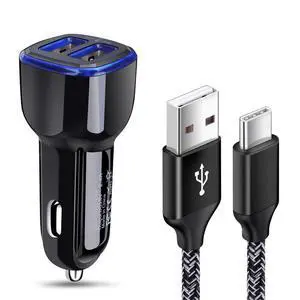 C Car Phone Charger, Dual Port Car Charger Adapter with Fast Charge Type C Charging Cord Compatible for Motorola Moto G Pure/G Play/G Power/G9/G8/G7/G7 Plus/G7 Play/G7 Power/G6/G6 Plus/Z4/Z3 Z2 Play C Car Phone Charger, Dual Port Car Charger Adapter with Fast Charge Type C Charging Cord Compatible for Motorola Moto G Pure/G Play/G Power/G9/G8/G7/G7 Plus/G7 Play/G7 Power/G6/G6 Plus/Z4/Z3 Z2 Play