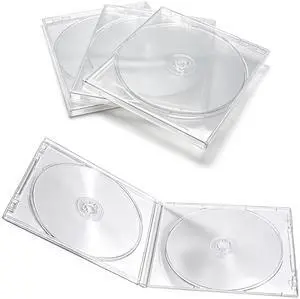 4 PCS CD Jewel Case Transparent Plastic CD DVD Protective Cover for Protection Replacement (9 mm Slim) 4 PCS CD Jewel Case Transparent Plastic CD DVD Protective Cover for Protection Replacement (9 mm Slim)