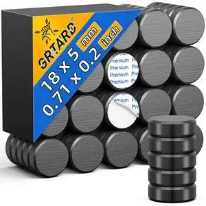 50Pcs Ceramic Magnets for Crafts, Strong Round Magnets with Adhesive Backing, Small Round Circle Magnet Perfect for DIY, Craft Hobbies, Fridge, Workshop, Science Projects (0.71'' D x 0.2 '' H) 50Pcs Ceramic Magnets for Crafts, Strong Round Magnets with Adhesive Backing, Small Round Circle Magnet Perfect for DIY, Craft Hobbies, Fridge, Workshop, Science Projects (0.71'' D x 0.2 '' H)