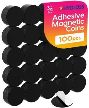 100 Pcs Magnetic Dots with Adhesive Backing 3/4-Inch Round Sticky Magnet Dots Small Magnets for Crafts Thin Flat Circle Magnetic Stickers for Fridge, Classroom, Whiteboard, Pictures 100 Pcs Magnetic Dots with Adhesive Backing 3/4-Inch Round Sticky Magnet Dots Small Magnets for Crafts Thin Flat Circle Magnetic Stickers for Fridge, Classroom, Whiteboard, Pictures