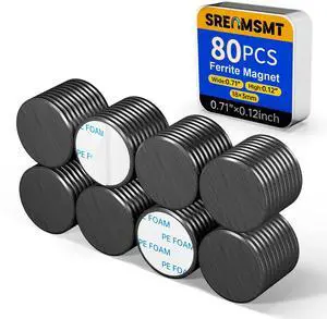 Ceramic Magnets, 80 Pack Strong Round Magnets with Adhesive Backing, Small Magnet for Crafts, Home, Office, Workshop, Whiteboard, Fridge.(0.7'' x 0.12'' / 18 x 3mm) Ceramic Magnets, 80 Pack Strong Round Magnets with Adhesive Backing, Small Magnet for Crafts, Home, Office, Workshop, Whiteboard, Fridge.(0.7'' x 0.12'' / 18 x 3mm)