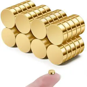 40 Pcs Refrigerator Magnets, 6x2mm Small Round Fridge Magnets, Multi-Use Premium Neodymium Tiny Circle Magnets, for Whiteboard, Billboard, Crafts, DIY, Home, Kitchen, Office, School (Gold) 40 Pcs Refrigerator Magnets, 6x2mm Small Round Fridge Magnets, Multi-Use Premium Neodymium Tiny Circle Magnets, for Whiteboard, Billboard, Crafts, DIY, Home, Kitchen, Office, School (Gold)