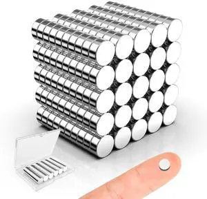 Magnets for Crafts, 250 Pack 5x2mm Small Round Magnetic Rare Earth Neodymium Refrigerator Magnet for Home Kitchen Office School Crafts 3D Printing Industrial Scientific Purpose, Silver Magnets for Crafts, 250 Pack 5x2mm Small Round Magnetic Rare Earth Neodymium Refrigerator Magnet for Home Kitchen Office School Crafts 3D Printing Industrial Scientific Purpose, Silver