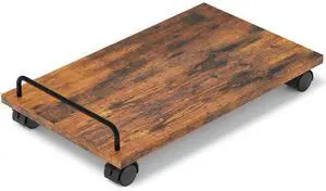 Mobile CPU Stand, Computer Tower Stand with 4 Caster Wheels, Under Desk PC Cart for Floor, Industrial PC Tower Holder for Carpet, for Office, Rustic Brown Mobile CPU Stand, Computer Tower Stand with 4 Caster Wheels, Under Desk PC Cart for Floor, Industrial PC Tower Holder for Carpet, for Office, Rustic Brown