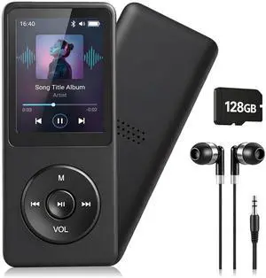 128GB MP3 Player with Bluetooth 5.3 Earphones Included 128GB MP3 Player with Bluetooth 5.3 Earphones Included