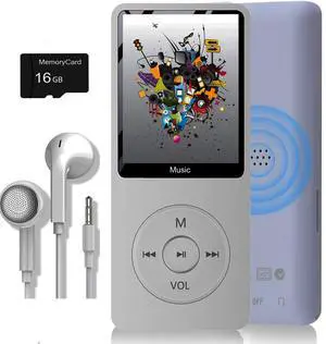 MP3 Player, Music Player with 16GB Micro SD Card, Build-in Speaker/Photo/Video Play/FM Radio/Voice Recorder/E-Book Reader, Supports up to 128GB MP3 Player, Music Player with 16GB Micro SD Card, Build-in Speaker/Photo/Video Play/FM Radio/Voice Recorder/E-Book Reader, Supports up to 128GB