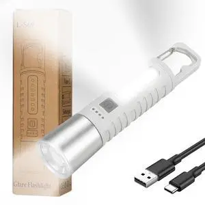 Rechargeable Flashlight Camping Light: Ultra Bright COB Side Light LED Light with Adjustable Focal Length 5-Mode Perfect for Emergency, Hunting & Camping, IPX4 Waterproof (1) Rechargeable Flashlight Camping Light: Ultra Bright COB Side Light LED Light with Adjustable Focal Length 5-Mode Perfect for Emergency, Hunting & Camping, IPX4 Waterproof (1)