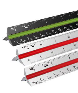 Architectural Scale Ruler, 12 Inch, 3 pcs Architectural Scale Ruler, 12 Inch, 3 pcs
