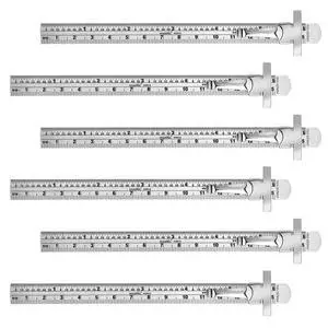 6 Pcs Metal Pocket Ruler 6 Inch - Stainless Steel Machinist Ruler with Detachable Clips - Slide Dual Scale Measurement Precision Rulers for School Office Engineering 6 Pcs Metal Pocket Ruler 6 Inch - Stainless Steel Machinist Ruler with Detachable Clips - Slide Dual Scale Measurement Precision Rulers for School Office Engineering