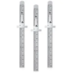 3 Pieces 6 Inch 15 cm Pocket Ruler Flexible Precision Stainless Steel Ruler with Detachable Clips Stainless Steel Pocket Clip Scale Gauge Metric British System 3 Pieces 6 Inch 15 cm Pocket Ruler Flexible Precision Stainless Steel Ruler with Detachable Clips Stainless Steel Pocket Clip Scale Gauge Metric British System