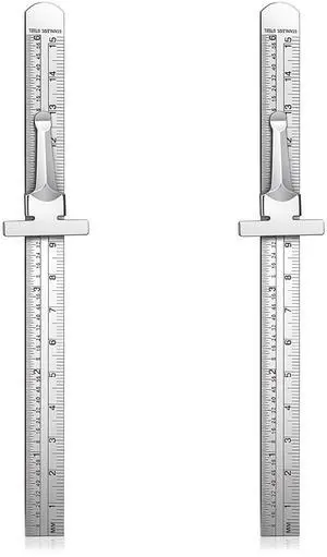 2 PCS 6 Inch 15 cm Flexible Precision Stainless Steel Machinist Ruler with Detachable Clips, Small Slide Dual Pocket Ruler Scale Gauge Metric British System for School Office Engineering 2 PCS 6 Inch 15 cm Flexible Precision Stainless Steel Machinist Ruler with Detachable Clips, Small Slide Dual Pocket Ruler Scale Gauge Metric British System for School Office Engineering