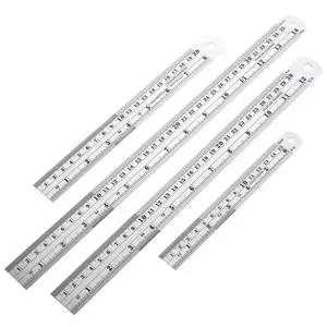 Metal Rulers, Steel Rulers Pack of 4, 6, 8, 12, 14-inch Stainless Steel Ruler Metal Rulers, Steel Rulers Pack of 4, 6, 8, 12, 14-inch Stainless Steel Ruler