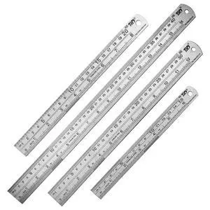 Steel Rulers 6 8 12 16 inch Imperial Metric Systems Thick Metal Deeper Clear Scale School Students Drafting Architect Carpenter Engineer Measuring Tool Steel Rulers 6 8 12 16 inch Imperial Metric Systems Thick Metal Deeper Clear Scale School Students Drafting Architect Carpenter Engineer Measuring Tool