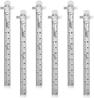 6 Pcs Pocket Ruler with Detachable Clips, Precision Pocket Ruler, Metric Ruler, Stainless Steel Scale Machinist Ruler, Imperial Metric Scale Ruler for School Office Architect Engineer6 Inch 15 cm 6 Pcs Pocket Ruler with Detachable Clips, Precision Pocket Ruler, Metric Ruler, Stainless Steel Scale Machinist Ruler, Imperial Metric Scale Ruler for School Office Architect Engineer6 Inch 15 cm