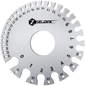 Standard Dual-Sided Round Wire Cable Sheet Gage- Stainless Steel Metal Wire Gage Measurement Tool Wire Measuring Ruler Diameter Tool Standard Dual-Sided Round Wire Cable Sheet Gage- Stainless Steel Metal Wire Gage Measurement Tool Wire Measuring Ruler Diameter Tool