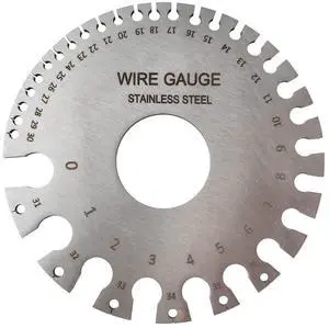 Round Dual Sided Metal Wire Guage Thickness Gauge, Stainless Steel Standard Wire Gauge Measurement Tool Round Dual Sided Metal Wire Guage Thickness Gauge, Stainless Steel Standard Wire Gauge Measurement Tool