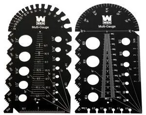 ME210G Metric and Imperial Metal Thread Pitch Multi-Gauge with Carrying Case, Two Pack, Black ME210G Metric and Imperial Metal Thread Pitch Multi-Gauge with Carrying Case, Two Pack, Black