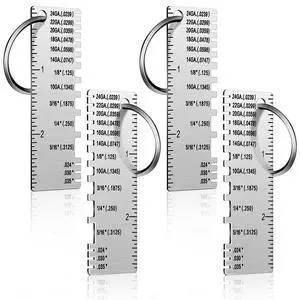 Double Sided Wire Metal Sheet Thickness Gauge Wire Measurement Tool Portable Metal Gauge Thickness Tool Double Sided Plated Size Inspection Implement Welding Accessories(4 Pieces) Double Sided Wire Metal Sheet Thickness Gauge Wire Measurement Tool Portable Metal Gauge Thickness Tool Double Sided Plated Size Inspection Implement Welding Accessories(4 Pieces)