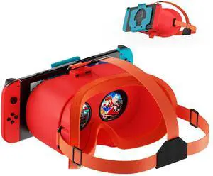 VR Headset for Nintendo Switch & Switch OLED, Upgraded Switch Virtual Reality Glasses with Adjustable HD Lenses and Comfortable Head Strap, Labo VR Kit 3D Goggles for Switch Accessories VR Headset for Nintendo Switch & Switch OLED, Upgraded Switch Virtual Reality Glasses with Adjustable HD Lenses and Comfortable Head Strap, Labo VR Kit 3D Goggles for Switch Accessories