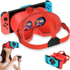 VR Headset for Nintendo Switch & Switch OLED Model, Switch VR Virtual Boy Glasses with Adjustable HD Lenses and Comfortable Head Strap, Labo VR Kit 3D Goggles for Switch Accessories (Orange&Blue) VR Headset for Nintendo Switch & Switch OLED Model, Switch VR Virtual Boy Glasses with Adjustable HD Lenses and Comfortable Head Strap, Labo VR Kit 3D Goggles for Switch Accessories (Orange&Blue)