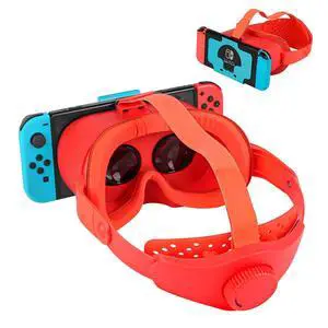 VR Headset Compatible with Nintendo Switch/Switch OLED, VR Glasses Accessories with Adjustable HD Lenses and Comfortable Head Strap, VR Labo Goggles Headset Accessories(Red & Blue) VR Headset Compatible with Nintendo Switch/Switch OLED, VR Glasses Accessories with Adjustable HD Lenses and Comfortable Head Strap, VR Labo Goggles Headset Accessories(Red & Blue)