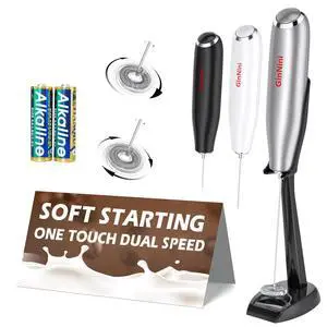 Milk Frother Handheld Stand & Drip Tray, Battery Operated Splash-free Milk Frother Handheld Stand & Drip Tray, Battery Operated Splash-free