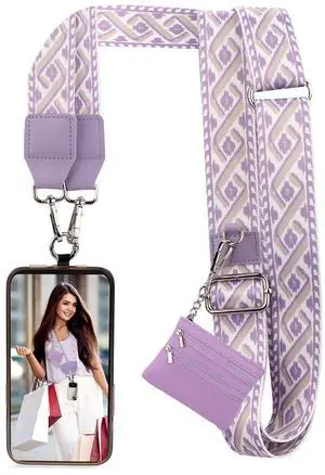 Clip and Go Strap for Phone with Wallet Crossbody, Phone Strap with Zippered Wallet, Adjustable Anti Theft Cellphone Lanyard for Women, Cellphone Chain Accessories,Multicolor 15 Clip and Go Strap for Phone with Wallet Crossbody, Phone Strap with Zippered Wallet, Adjustable Anti Theft Cellphone Lanyard for Women, Cellphone Chain Accessories,Multicolor 15
