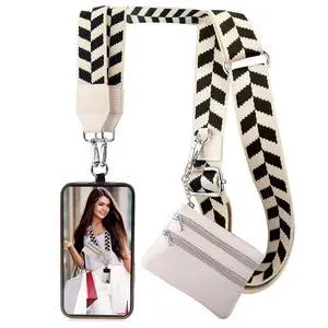 Clip and Go Strap for Phone with Wallet Crossbody, Phone Strap with Zippered Wallet, Adjustable Anti Theft Cellphone Lanyard for Women, Cellphone Chain Accessories,Multicolor 4 Clip and Go Strap for Phone with Wallet Crossbody, Phone Strap with Zippered Wallet, Adjustable Anti Theft Cellphone Lanyard for Women, Cellphone Chain Accessories,Multicolor 4