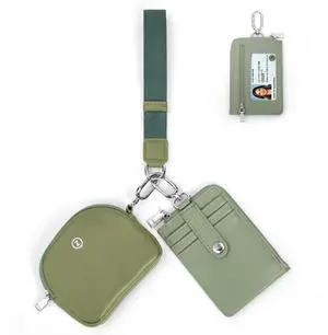 Keychain Wallet Wristlet Wallets for Women, RFID Blocking PU Leather Dual Pouch Wristlet with Card Holder, Slim Detachable Coin Purse for Quick Errands, Gym & Travel, 3-in-1 Zip Wallet Set,Green Keychain Wallet Wristlet Wallets for Women, RFID Blocking PU Leather Dual Pouch Wristlet with Card Holder, Slim Detachable Coin Purse for Quick Errands, Gym & Travel, 3-in-1 Zip Wallet Set,Green