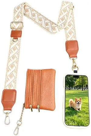 Cell Phone Lanyard Crossbody,Clip and Go Strap with Wallet,Anti-theft Phone Neck Shoulder Wristlet Strap Cell Phone Lanyard Crossbody,Clip and Go Strap with Wallet,Anti-theft Phone Neck Shoulder Wristlet Strap