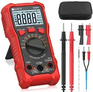 6000 Counts True RMS Digital Multimeter,Auto Range Multimeter with NCV,AC/DC Voltage Current Resistance Capacitance Frequency Temperature Duty Cycle Voltmeter for Home Automotive Electrician 6000 Counts True RMS Digital Multimeter,Auto Range Multimeter with NCV,AC/DC Voltage Current Resistance Capacitance Frequency Temperature Duty Cycle Voltmeter for Home Automotive Electrician