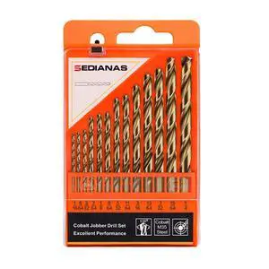 Cobalt Drill Bit Set - 13Pcs M35 HSS Twist Drill Bits Kit 1/16"-1/4" for Hardened Metal, Stainless Steel, Cast Iron, Wood and Plastic Cobalt Drill Bit Set - 13Pcs M35 HSS Twist Drill Bits Kit 1/16"-1/4" for Hardened Metal, Stainless Steel, Cast Iron, Wood and Plastic