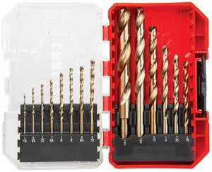14-Piece Gold Oxide Drill Bit Set for Wood, Plastic, or Metal (CMAM2214) 14-Piece Gold Oxide Drill Bit Set for Wood, Plastic, or Metal (CMAM2214)