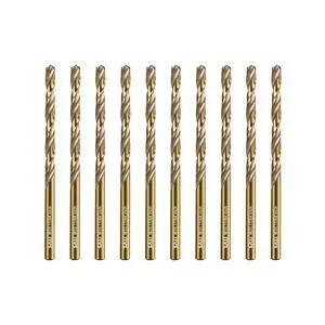 Cobalt Drill Bit Set, 10Pcs 11/64" M35 High Speed Steel Jobber Length Drill Bit Kit for Hardened Metal, Stainless Steel, Cast Iron, Wood and Plastic, with Index Storage Case Cobalt Drill Bit Set, 10Pcs 11/64" M35 High Speed Steel Jobber Length Drill Bit Kit for Hardened Metal, Stainless Steel, Cast Iron, Wood and Plastic, with Index Storage Case