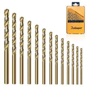 13Pcs Cobalt Drill Bit Set, M35 HSS Jobber Length Drill Bit for Hardened Metal, Cast Iron, Stainless Steel, Plastic, and Wood, 1/16" - 1/4" 13Pcs Cobalt Drill Bit Set, M35 HSS Jobber Length Drill Bit for Hardened Metal, Cast Iron, Stainless Steel, Plastic, and Wood, 1/16" - 1/4"