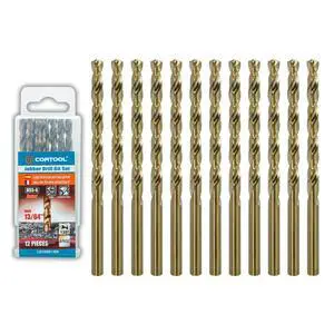 13/64 inch Cobalt Drill Bits (12Pcs), M35 HSS Metal Jobber Length Twist Drill Bit Set for Hard Metal, Stainless Steel, Iron, Copper, Aluminium, Brass, Plastic & Wood 13/64 inch Cobalt Drill Bits (12Pcs), M35 HSS Metal Jobber Length Twist Drill Bit Set for Hard Metal, Stainless Steel, Iron, Copper, Aluminium, Brass, Plastic & Wood
