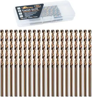 (20PCS) 3/32" Cobalt Drill Bit, HSS M35 Metal Drill Bits for Steel, Stainless Steel, Cast Iron, Hard Plastic and Wood (20PCS) 3/32" Cobalt Drill Bit, HSS M35 Metal Drill Bits for Steel, Stainless Steel, Cast Iron, Hard Plastic and Wood
