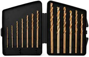 13Pcs Metal Drill Bit Set, 1/16"-1/4" M35 High Speed Stainless Steel Drill Bit, 135° Tip, Carbide Drills Bits for Hardened Metal Cast Iron Copper Aluminum Wood and Plastic with Index Storage Case 13Pcs Metal Drill Bit Set, 1/16"-1/4" M35 High Speed Stainless Steel Drill Bit, 135° Tip, Carbide Drills Bits for Hardened Metal Cast Iron Copper Aluminum Wood and Plastic with Index Storage Case