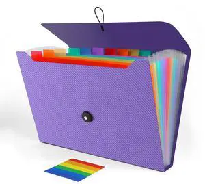 Accordion File Organizer, Expanding File Folder for Sorting Documents and Papers, 13 Pockets File Storage Organizer for Home, Travel and Office Use (Purple) Accordion File Organizer, Expanding File Folder for Sorting Documents and Papers, 13 Pockets File Storage Organizer for Home, Travel and Office Use (Purple)