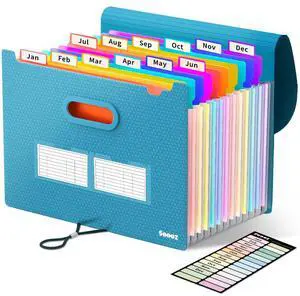 Upgraded Accordion File Organizer, Expanding File Folder with Deeper 12 Pockets - Never Cover Up Index Tabs, Monthly Bill Paper Receipt Document Organizer, Letter A4 Size for Home Office School Upgraded Accordion File Organizer, Expanding File Folder with Deeper 12 Pockets - Never Cover Up Index Tabs, Monthly Bill Paper Receipt Document Organizer, Letter A4 Size for Home Office School