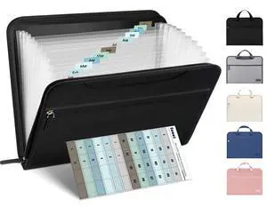 Heavy Duty Accordion File Organizer with Hidden Handle, Portable 12 Pockets Expanding File Folders, Cloth Monthly Bills Receipt Organizer for Letter/A4, School Classroom Home & Office Supplies Heavy Duty Accordion File Organizer with Hidden Handle, Portable 12 Pockets Expanding File Folders, Cloth Monthly Bills Receipt Organizer for Letter/A4, School Classroom Home & Office Supplies