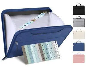 Heavy Duty Accordion File Organizer with Hidden Handle, Portable 12 Pockets Expanding File Folders, Cloth Monthly Bills Receipt Organizer for Letter/A4, School Classroom Home & Office Supplies Heavy Duty Accordion File Organizer with Hidden Handle, Portable 12 Pockets Expanding File Folders, Cloth Monthly Bills Receipt Organizer for Letter/A4, School Classroom Home & Office Supplies