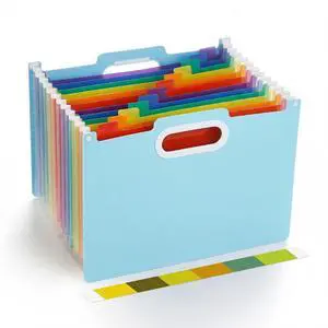 Expanding File Folder, 13 Pockets Accordion File Organizer, Letter/A4 Size Document Organizer for Home Office School, Blue Expanding File Folder, 13 Pockets Accordion File Organizer, Letter/A4 Size Document Organizer for Home Office School, Blue