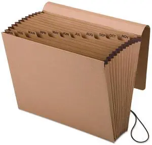 Expanding Kraft File with Flap, Jan.-Dec. Index, 12 x 10, 1 per Box (K-17M-OX),Brown Expanding Kraft File with Flap, Jan.-Dec. Index, 12 x 10, 1 per Box (K-17M-OX),Brown